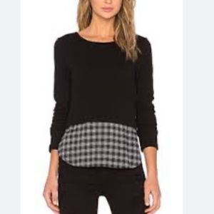 Generation Love Coco Plaid Sweater in Black & Plaid, size S